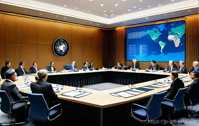 유엔 안보리 결의안 분석 - **Prompt:** A heartwarming scene at a UN-supported humanitarian aid distribution point in a peaceful... 유엔 안보리 결의안 분석 - **Prompt:** A heartwarming scene at a UN-supported humanitarian aid distribution point in a peaceful...