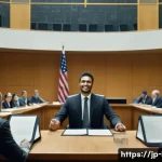 국제 중재와 조정 사례 - **Image Prompt 1: The Contrast of Dispute Resolution**
    A visually striking split image. On the l...